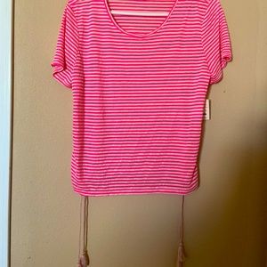 Aeropostale crop striped shirts Black/Pink